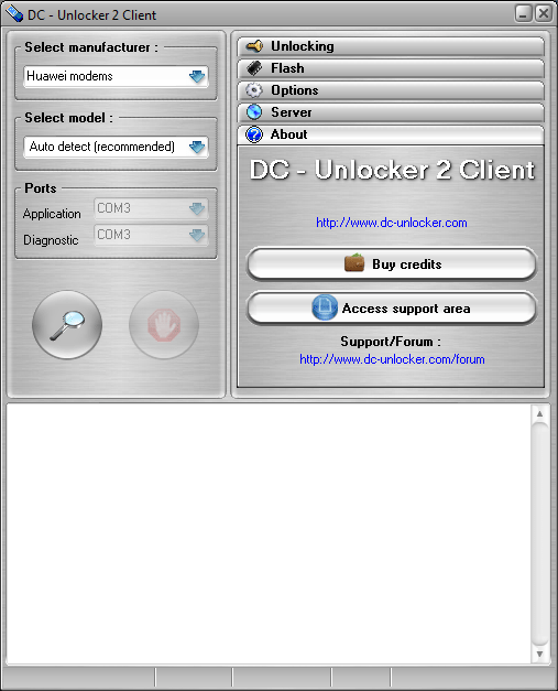 unlock modem launch DC-unlocker client software